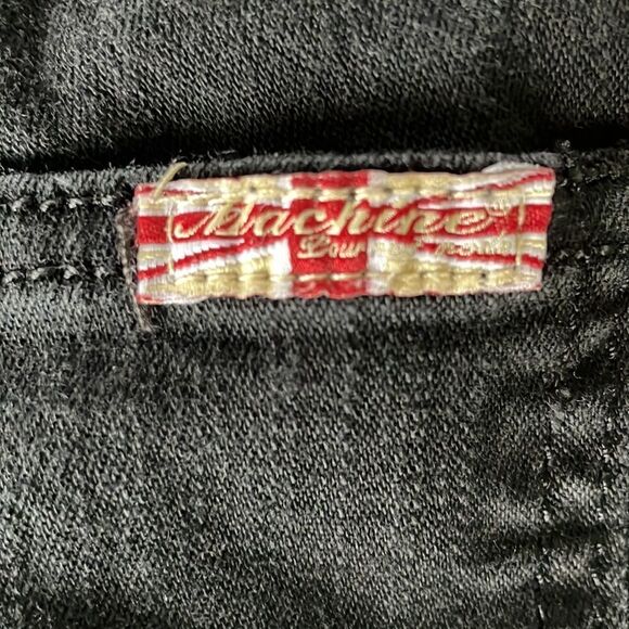 Machine ~ Black Denim Shorts ~ elasticized paperbag waist ~ Size 30 - Picture 3 of 7